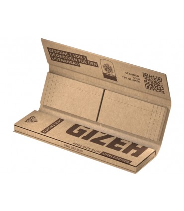 Χαρτάκια στριφτού Gizeh UNBLEACHED MAGNET King Size SLIM + TIPS- 1 τεμάχιο