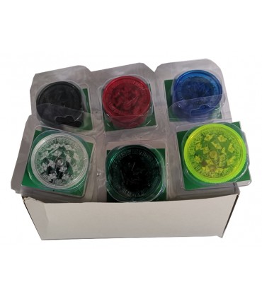 Τρίφτης καπνού GR-04 PERFECT  PLASTIC GRINDER 42mm  (3 parts) - ΚΟΥΤΙ ΤΩΝ 12 ΤΕΜ