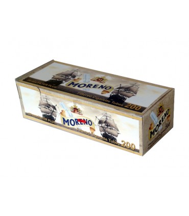 Τσιγαροσωλήνες Moreno Filtered Cigarette Tubes 20mm (Μακρύ Φίλτρο) των 200 - άδεια τσιγάρα - 1 Πακέτο