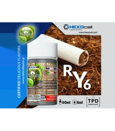NATURA HYPERMIX ULTRA RY6  6/60ML (Καπνικό με βανίλια, καραμέλα και ξηρούς καρπούς)