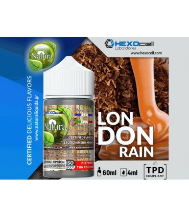 NATURA HYPERMIX ULTRA LONDON RAIN 4/60ML (Ήπιο καπνικό με αλμυρή καραμέλα)