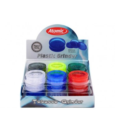 Τρίφτες Καπνού Atomic Plastic Grinder 3Parts 60mm 0212495 - 24 Τεμάχια