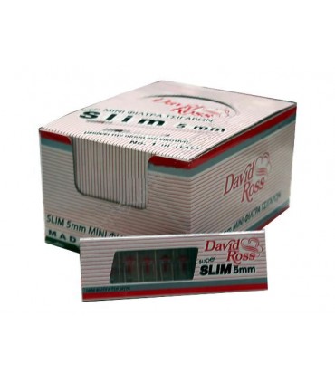 Πιπάκια τσιγάρου DAVID ROSS Super Slim 5mm (made in Italy) Κουτί με 24 πακετάκια