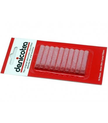 Ανταλλακτικά φίλτρα πίπας τσιγάρου DENICOTEA Crystal Filters 6mm 10τεμ.