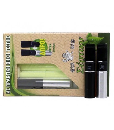 Πίπα τσιγάρου ΣΕΡΤΙΚΟ Slim 6mm 51148 με πράσινο ανταλλακτικό φίλτρο - 1 Πακετάκι