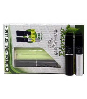 Πίπα τσιγάρου ΣΕΡΤΙΚΟ Extra Slim 5.7mm 51149 με πράσινο ανταλλακτικό φίλτρο - 1 Πακετάκι