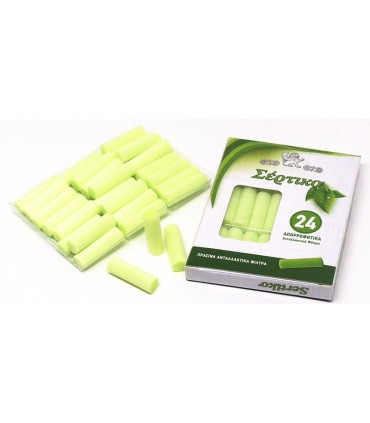 Ανταλλακτικά φίλτρα πίπας τσιγάρου ΣΕΡΤΙΚΟ 51133 ΠΡΑΣΙΝΑ 24 τεμ. - 1 Πακετάκι