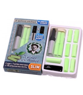 Πίπα τσιγάρου ΤΟ ΦΙΛΤΡΟ ΤΟΥ ΠΑΠΠΟΥ Slim 6mm 42902-097 με 12 ανταλλακτικά φίλτρα - 1 Πακετάκι