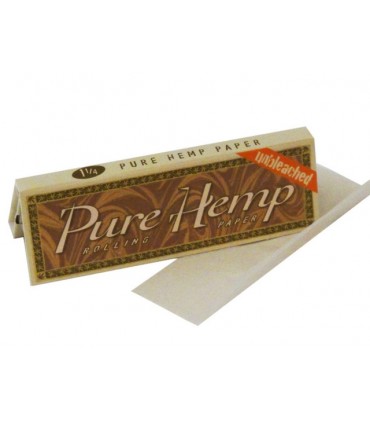 Χαρτάκια Pure Hemp Medium Unbleached 1&1/4 (Μεσαία - Ακατέργαστα) με 50 φύλλα - 1 Πακετάκι