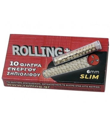 Ανταλλακτικά φίλτρα πίπας τσιγάρου ROLLING ΣΗΠΙΟΛΙΘΟΣ 46002 SLIM  6mm 10 τεμ.