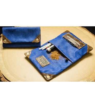 ORIGINAL KAVATZA TPJ37 Indigo Jeans δερμάτινη καπνοθήκη