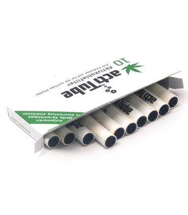 Φίλτρα Πίπας Καπνού actiTube 10 8mm Ενεργού Άνθρακα με 10 Φίλτρα (για πίπα καπνού 9mm) - 1 Πακετάκι