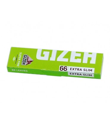 Χαρτάκια GIZEH Extra Slim Super Fine με 66 φύλλα (Στενά) - 1 Πακετάκι
