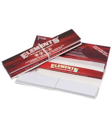 Χαρτάκια ELEMENTS RED CONNOISSEUR KING SIZE + TIPS Slow Burn Hemp Papers (κουτί με 24 πακετάκια)