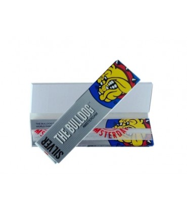 Χαρτάκια THE BULLDOG KING SIZE SLIM Silver PAPERS & FILTER TIPS 33 φύλλα - 1 Πακετάκι