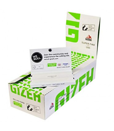 Χαρτάκια GIZEH Super Fine με μαγνήτη 100 φύλλων GIP064 (Συσκευασία των 20)