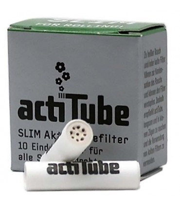 10 Φιλτράκια Πίπας actiTube Slim 7mm Ενεργού Άνθρακα - 1 Πακετάκι