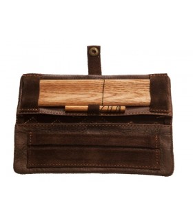 ORIGINAL KAVATZA MP08 PATCHWORK EARTH MINI POUCH δερμάτινη καπνοθήκη (μικρή για τσιγαρόχαρτα King Size)