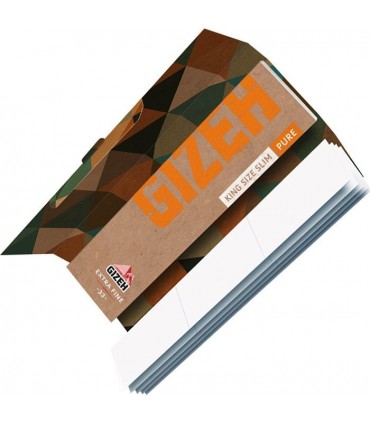 Χαρτάκια GIZEH King Size Slim Pure Duo με 33 Φύλλα και 33 τζιβάνες GIP086 - 1 Πακετάκι