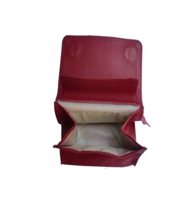 Καπνοθήκη Rolling του παππού 44410-160 Σκούρο κόκκινο δερμάτινο πουγκί (μικρή)