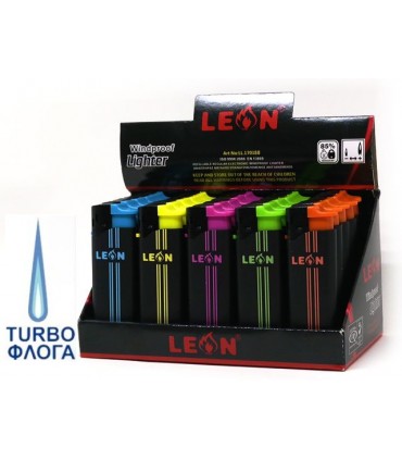 Αναπτήρες Leon Αντιανεμικοί Backlight 170188 ΣΧΕΔΙΟ - 25 Τεμάχια