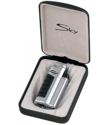 Αναπτήρας Sky Αντιανεμικός με 4 φλόγιστρα 4 Metal flame jet lighter X4  99239271 (Με κόφτη για πούρα) - 1 Τεμάχιο