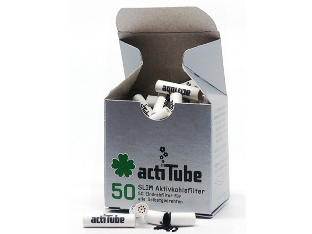 Φιλτράκια actiTube Slim 7mm 50 ενεργού άνθρακα - 1 πακετάκι