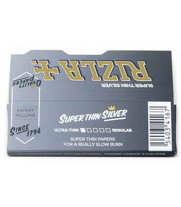Χαρτάκια Rizla Silver- ΑΣΗΜΙ- Super Thin 50 (κουτί των 100 τεμαχίων)