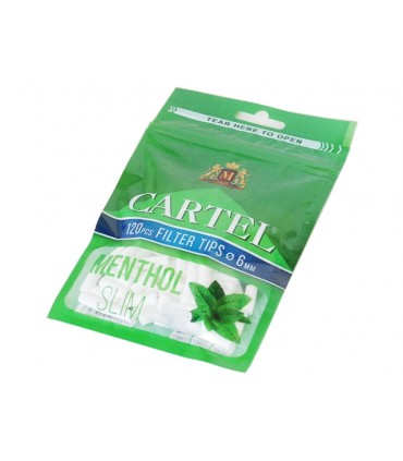 Φιλτράκια Cartel MENTHOL Slim 6mm (κουτί με 34 σακουλάκια)