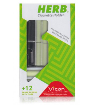 Πίπα τσιγάρου HERB CIGARETTE HOLDER + 12 φίλτρα για κανονικό τσιγάρο 8mm