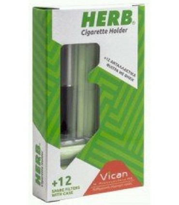 Πίπα τσιγάρου HERB CIGARETTE HOLDER + 12 φίλτρα για κανονικό τσιγάρο 8mm