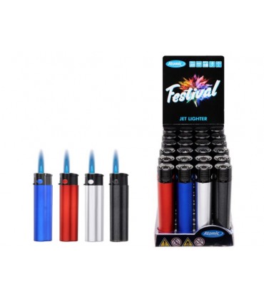 Αναπτήρας Atomic Αντιανεμικός Festival Jet Metallic 3750002 (κουτί των 24)