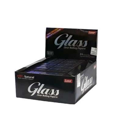 Χαρτάκια Glass Clear (Διάφανο) King Size (Μεγάλα)  - 24 Πακετάκι