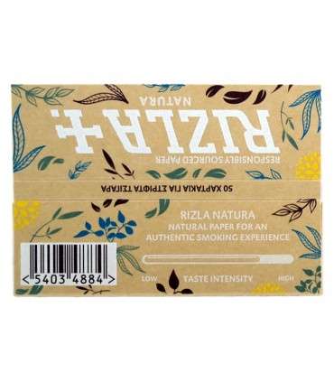 Χαρτάκια Rizla natura ακατέργαστα 50 φύλλων - 1 Πακετάκι