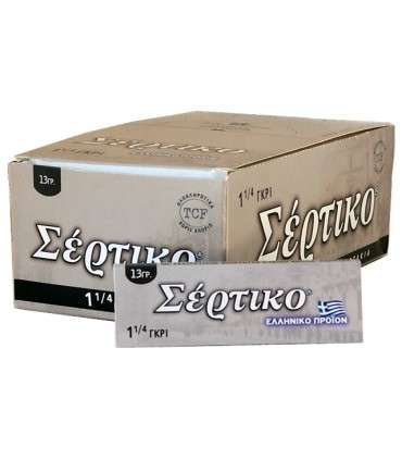 Χαρτάκια ΣΕΡΤΙΚΟ 1&1/4 Γκρί (Πολύ Λεπτό) με 50 Φύλλα (Συσκευασία των 50)