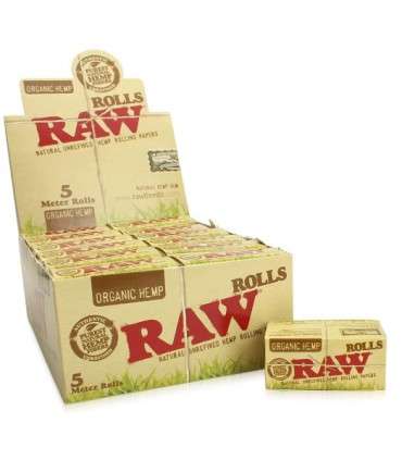 Ρολό RAW ROLLS ORGANIC HEMP 4.2cm x 5 μέτρα - 24 Τεμάχια