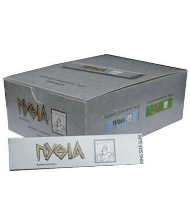 Χαρτάκια ΠΥΘΙΑ King Size Slim Ασημί με 32 φύλλα (Συσκευασία των 60)