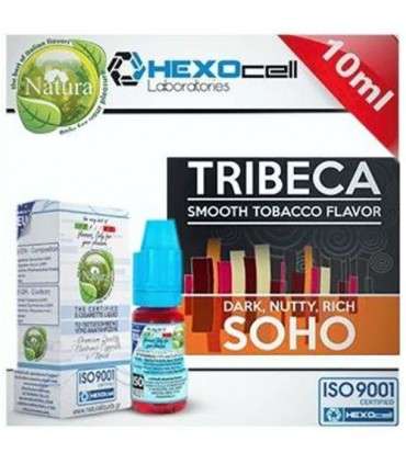 Υγρό αναπλήρωσης TRIBECA & SOHO Natura by Hexocell 10ml (καπνικό με ξηρούς καρπούς)