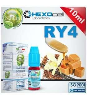 Υγρό αναπλήρωσης RY4 Natura by Hexocell 10ml (καπνικό με καραμέλα και βανίλια)