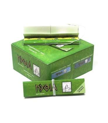 Χαρτάκια ΠΥΘΙΑ King Size Slim Πράσινα με 32 φύλλα και Τζιβάνες (Συσκευασία των 24)