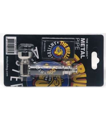 Πίπα με Σίτα THE BULLDOG METAL PIPE 70mm PI00027 ΜΕΤΑΛΛΙΚΗ