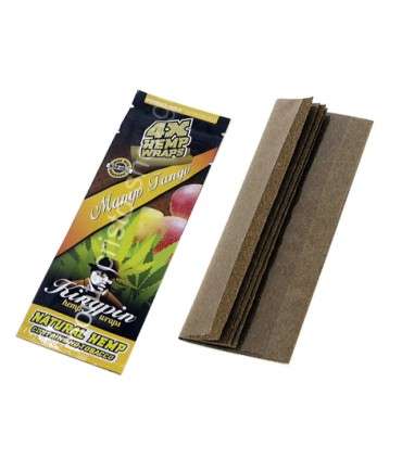 Kingpin Hemp Wraps Manic Mango Tango με 4 πουρόφυλλα - 1 Πακετάκι