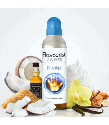 FLAVOURIST 2SHOTS DIVINE 30/70ML (κρέμα, καρύδα, ξηροί καρποί και ουίσκι)