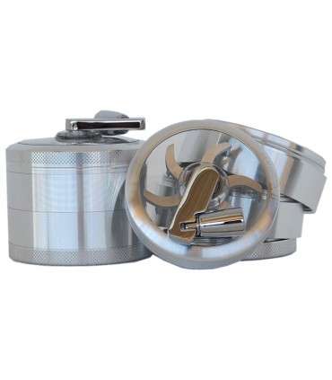 Τρίφτης καπνού GRINDER HAMMERCRAFT MILL SILVER by CNC 65mm 12663 (αλουμίνιο)