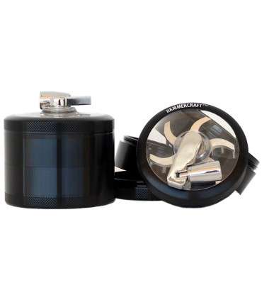 Τρίφτης καπνού ΜΥΛΟΣ GRINDER HAMMERCRAFT MILL BLACK by CNC 65mm 12583 (αλουμίνιο)