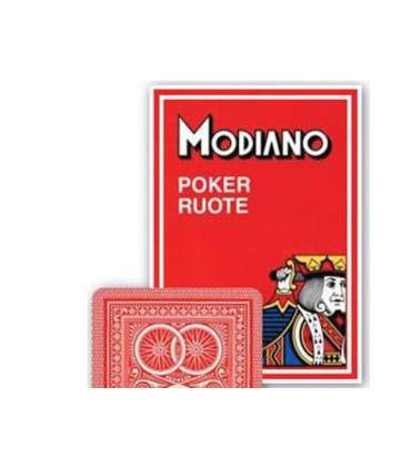 MODIANO POKER RUOTE ΚΟΚΚΙΝΗ ΤΡΑΠΟΥΛΑ ΑΠΟ ΠΛΑΣΤΙΚΟΠΟΙΗΜΕΝΟ ΧΑΡΤΙ