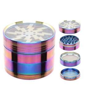 Τρίφτης καπνού Metal Grinder Window 62mm 4 parts 0212462 (μεγάλος)