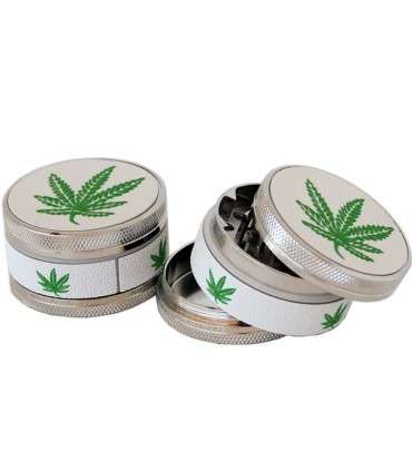 Τρίφτης καπνού ALLOY GRINDER LEATHER LEAF 50mm 12065