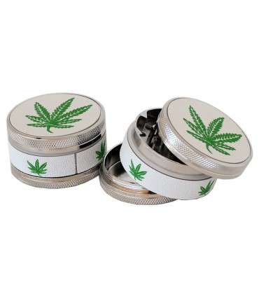 Τρίφτης καπνού ALLOY GRINDER LEATHER LEAF 50mm 12065